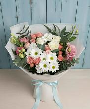 Букет цветов из:  Розы, Лизиантусы и Хризантемы в Хохле