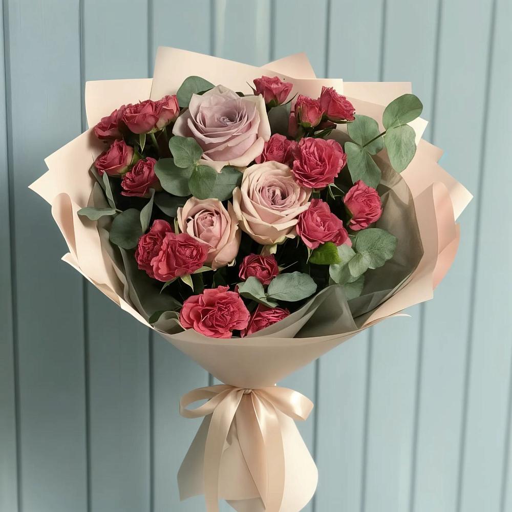 Букет цветов из: Гвоздики и Розы в Хохле