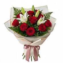 Букет цветов из:  Лилии и Розы #REPLACE_PRED# Хохле