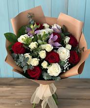 Букет цветов из:  Розы и Альстромерии #REPLACE_PRED# Хохле
