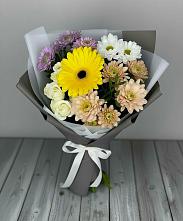 Букет цветов из:  Розы, Герберы и Хризантемы в Хохле