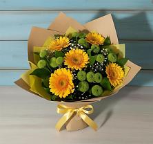 Букет цветов из:  Герберы и Хризантемы в Хохле