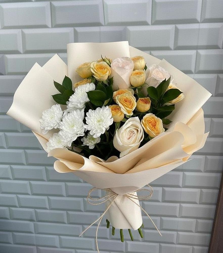 Букет цветов из: Розы и Хризантемы в Хохле
