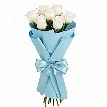 Букет 7 белых роз Проуд в Хохле