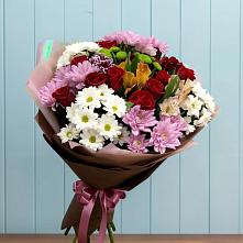 Букет цветов из:  Розы, Хризантемы и Альстромерии #REPLACE_PRED# Хохле