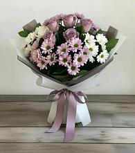 Букет цветов из:  Хризантемы и Розы #REPLACE_PRED# Хохле