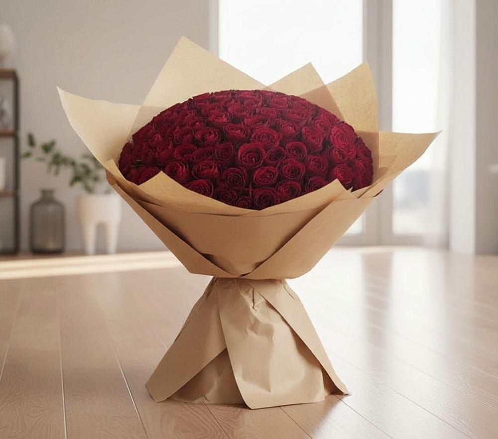 Букет 101 Красная роза в Хохле