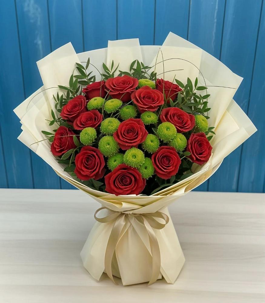 Букет цветов из: Розы и Хризантемы в Хохле