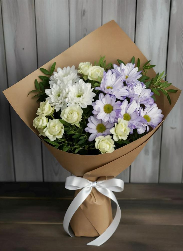 Букет цветов из: Хризантемы и Розы в Хохле